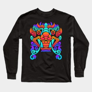 Trippy Psychedelic Rave Chinese Dragon Long Sleeve T-Shirt